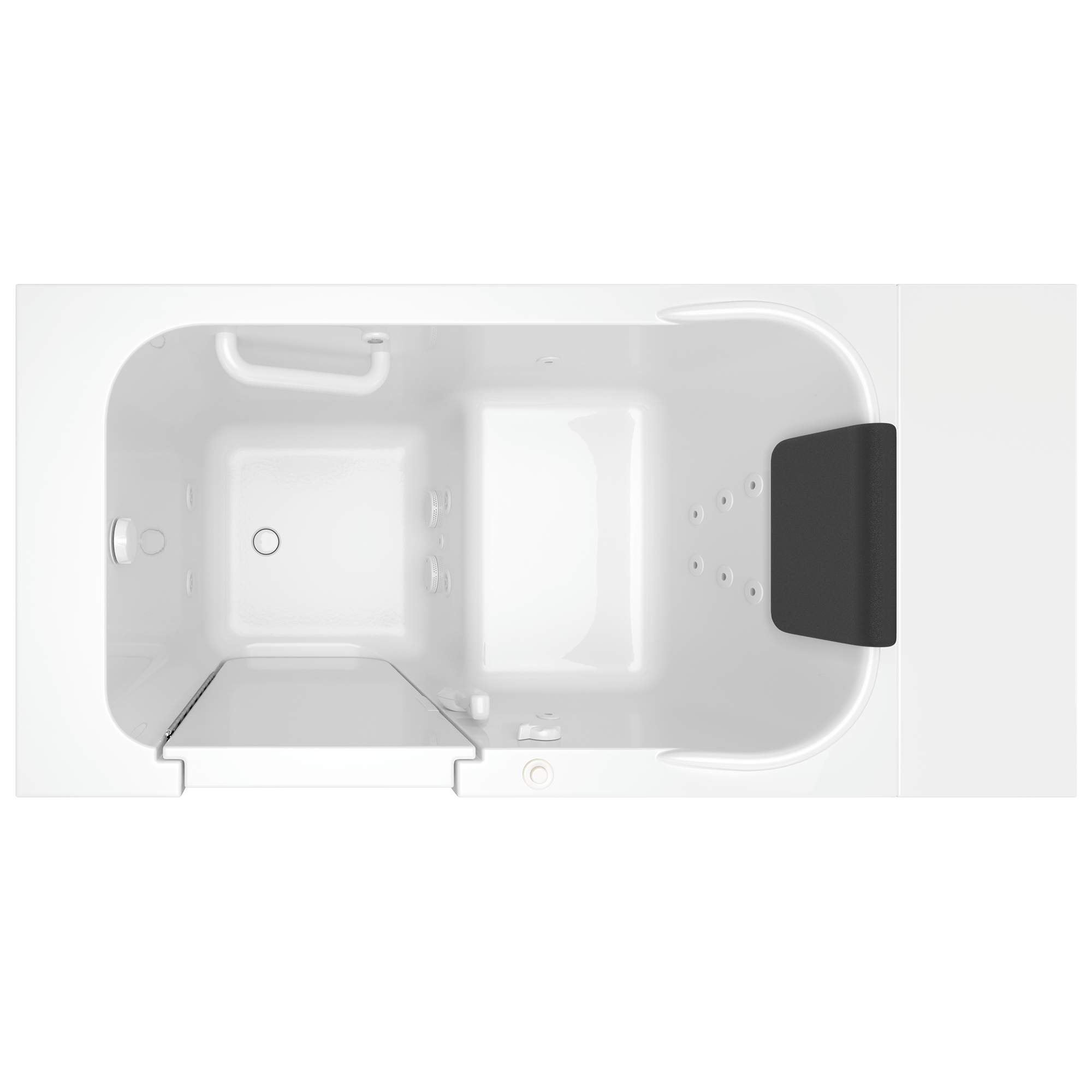 Gelcoat Premium Series 28 x 48 Inch Walk in Tub With Whirlpool System   Left Hand Drain WIB WHITE